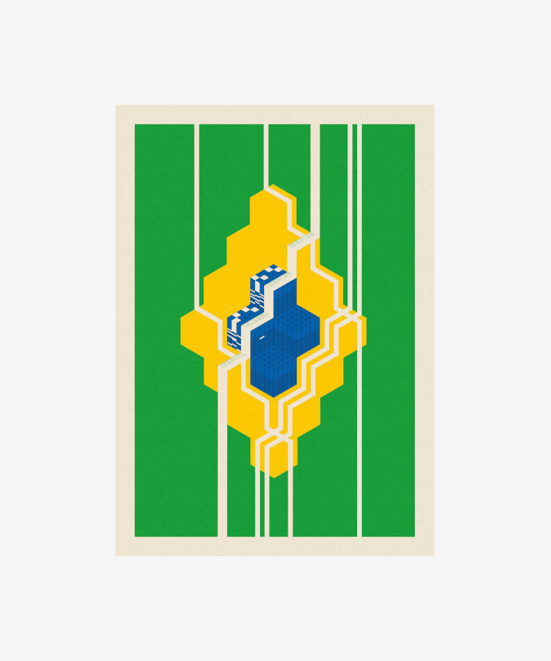 Studio Yorktown United Arab Emirates Tesseract Ordem e Progresso, 2024 Digital illustration, editioned