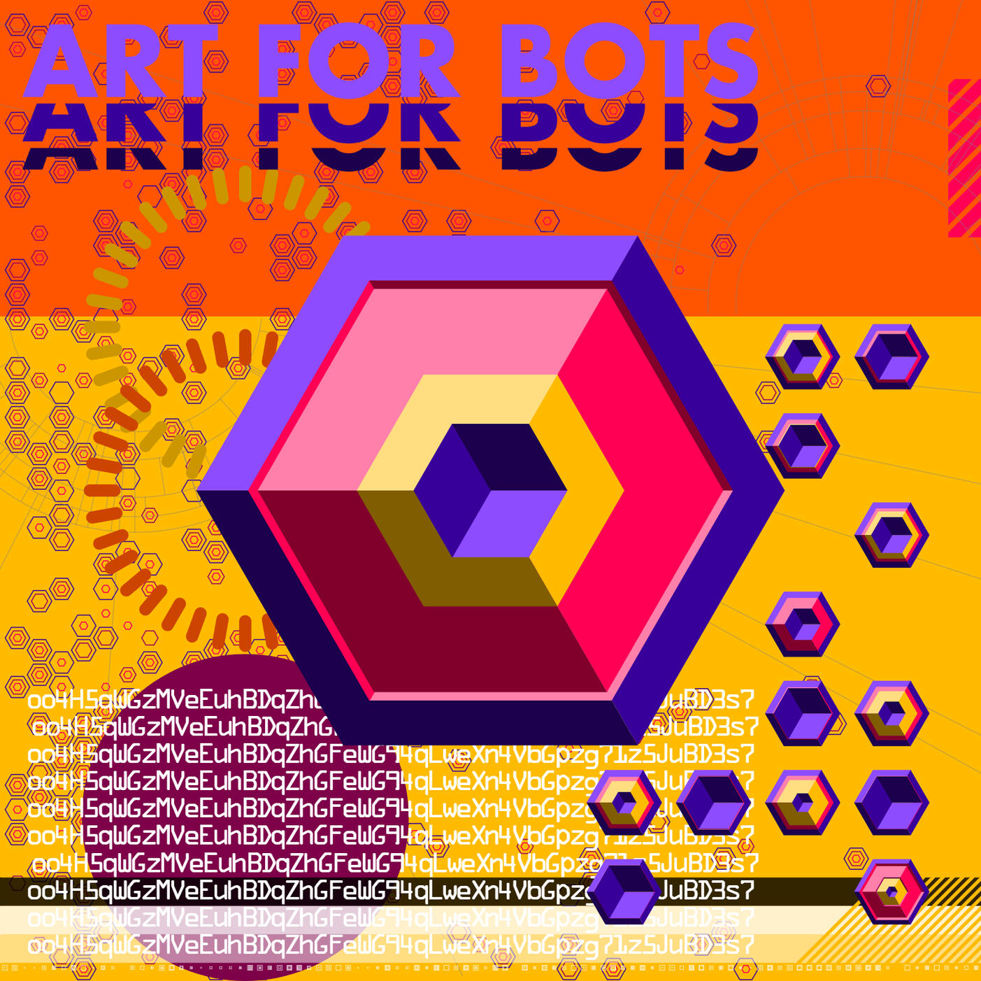 Hexagones - Art for Bots for Humans #55, 2022. Daniel Catt. MIME: application/x-directory, Token: FA2, Storage: IPFS, Contract: KT1...