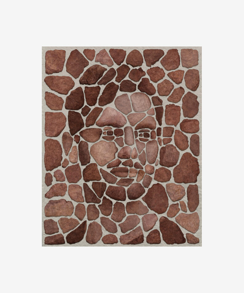 Eric Ross Bernstein United States Self-Portrait / Stones, 2022 Mixed-media digital, editioned