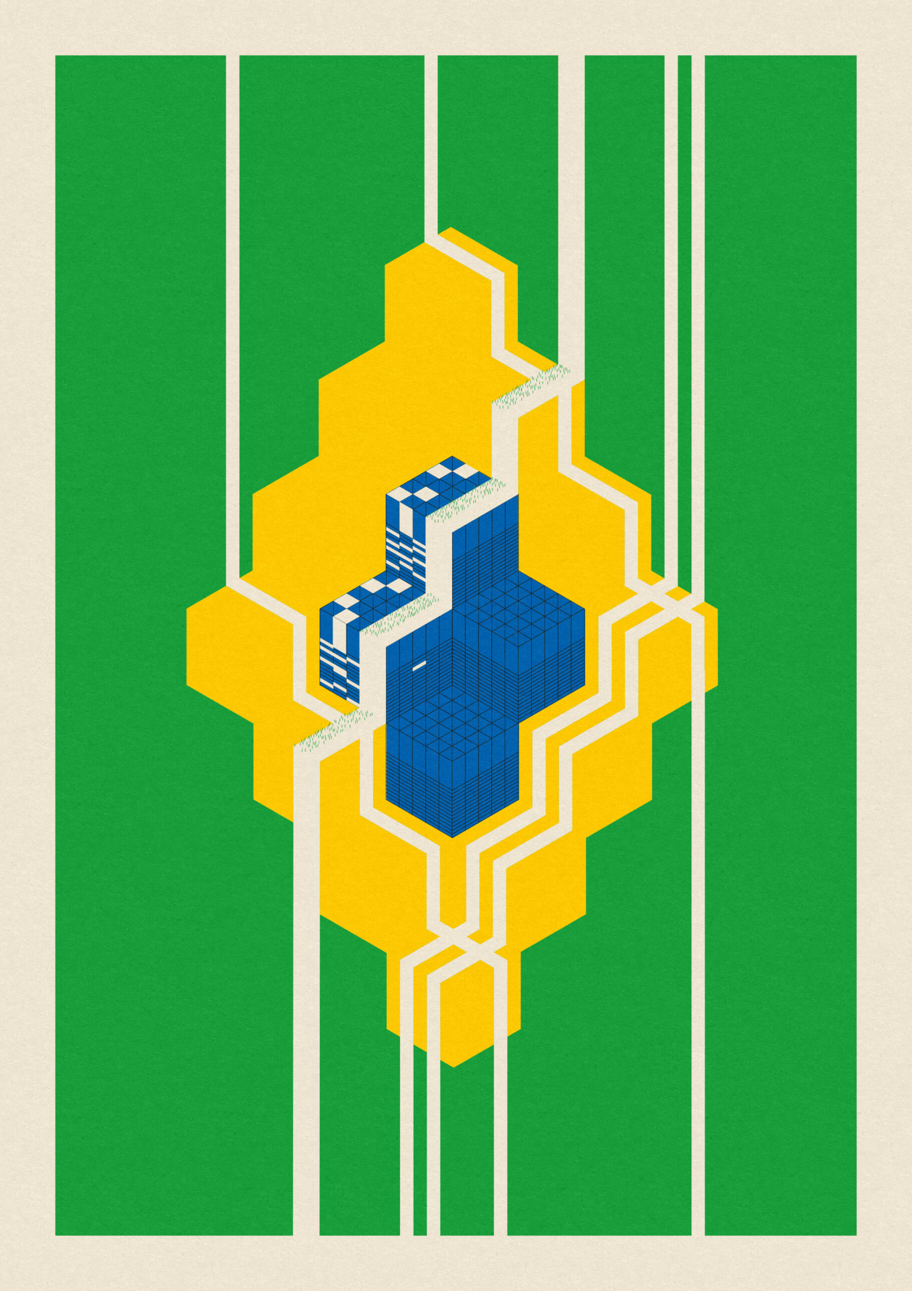 Tesseract Ordem e Progresso, 2024. Studio Yorktown. MIME: image/png, Token: FA2, Storage: IPFS, Contract: KT1...