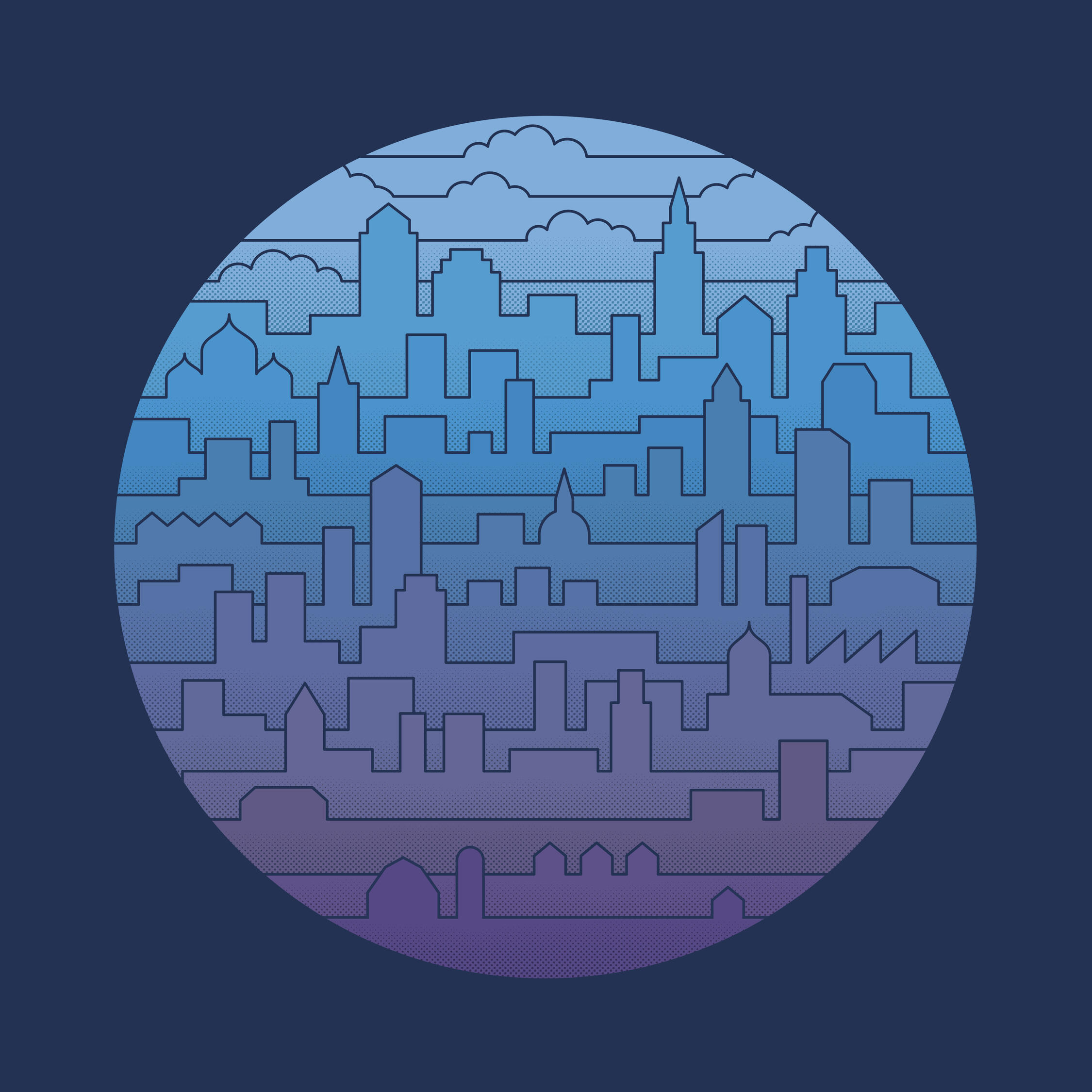 Skyline Blues, 2023. Rick A. Crane. MIME: image/jpeg, Token: FA2, Storage: IPFS, Contract: KT1...